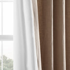 Exclusive Fabrics French Linen Room Darkening Curtains Panel - Elegant luxurious Drapes (1 Panel)