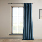 Exclusive Fabrics Heritage Plush Velvet Room Darkening Curtains (1 Panel) Luxury Velvet Curtains for Bedroom & Living Room.