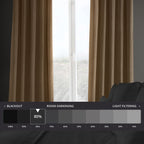 Exclusive Fabrics Heritage Plush Velvet Room Darkening Curtains (1 Panel) Luxury Velvet Curtains for Bedroom & Living Room.