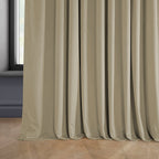 Exclusive Fabrics Extra Wide Heritage Plush Velvet Room Darkening Curtain (1 Panel)