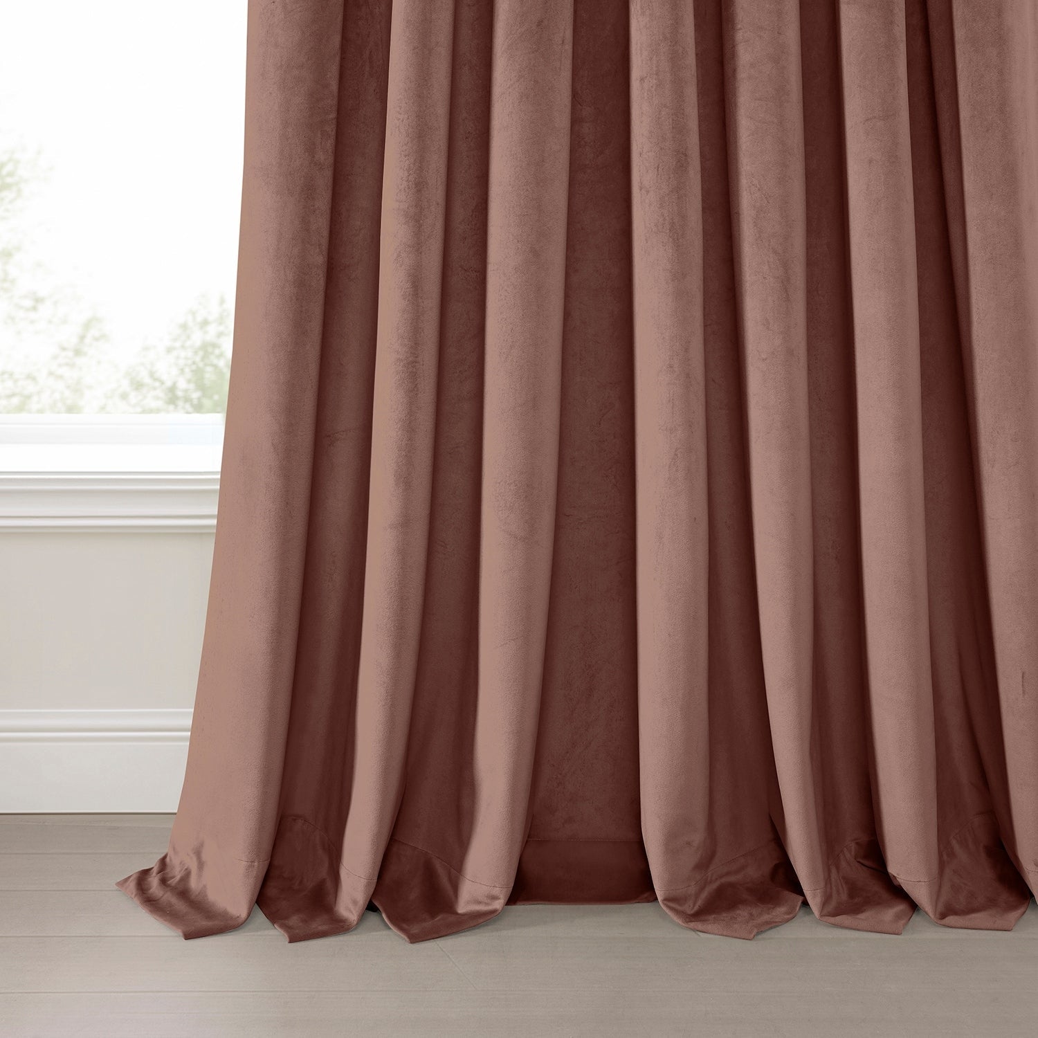 Exclusive Fabrics Heritage Plush Velvet Room Darkening Curtains (1 Panel) Luxury Velvet Curtains for Bedroom & Living Room.