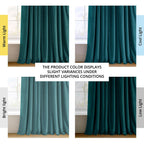 Exclusive Fabrics Signature Extra Wide Blackout Velvet Curtains (1 Panel) - Luxurious Blackout Drapes