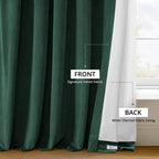 Exclusive Fabrics Signature Extra Wide Blackout Velvet Curtains (1 Panel) - Luxurious Blackout Drapes