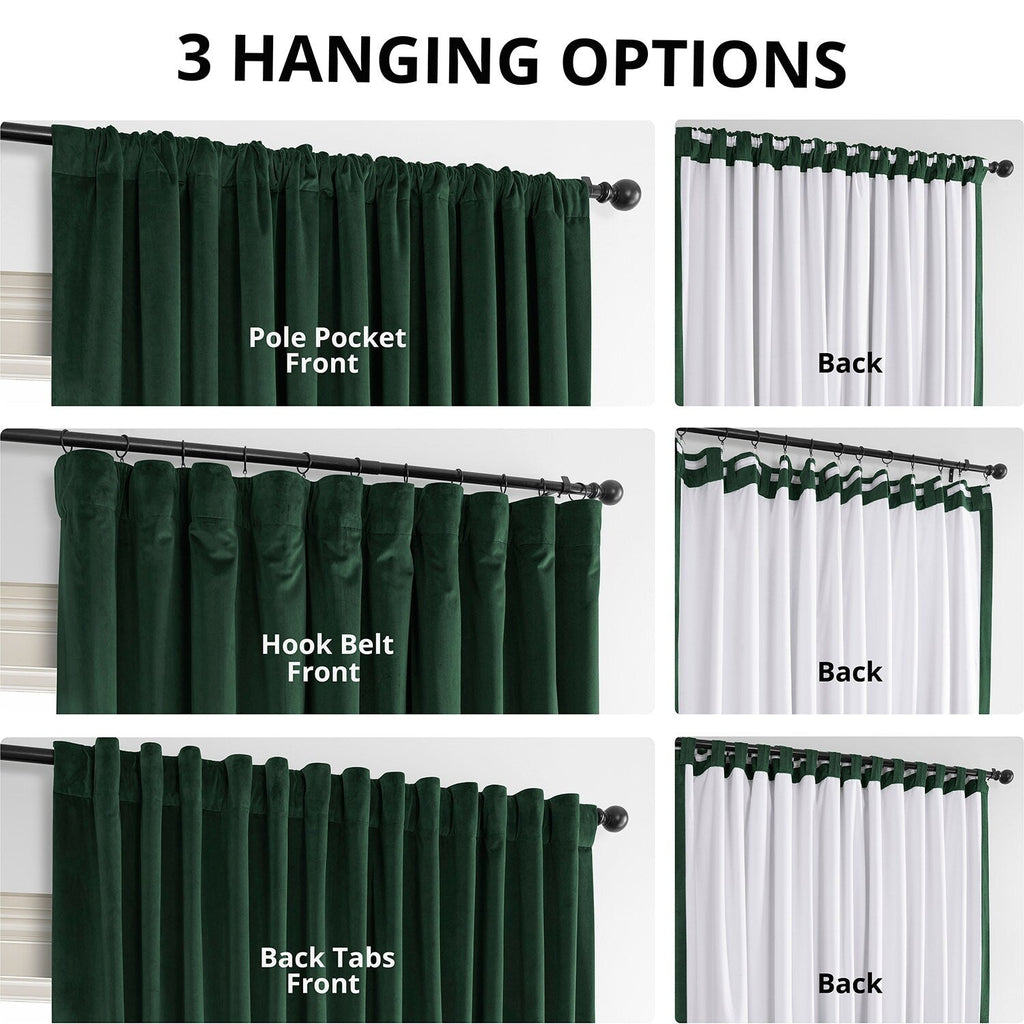 Exclusive Fabrics Signature Extra Wide Blackout Velvet Curtains (1 Panel) - Luxurious Blackout Drapes