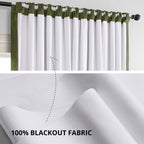 Exclusive Fabrics Signature Extra Wide Blackout Velvet Curtains (1 Panel) - Luxurious Blackout Drapes