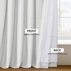 Exclusive Fabrics Signature Extra Wide Blackout Velvet Curtains (1 Panel) - Luxurious Blackout Drapes