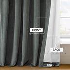 Exclusive Fabrics Signature Extra Wide Blackout Velvet Curtains (1 Panel) - Luxurious Blackout Drapes