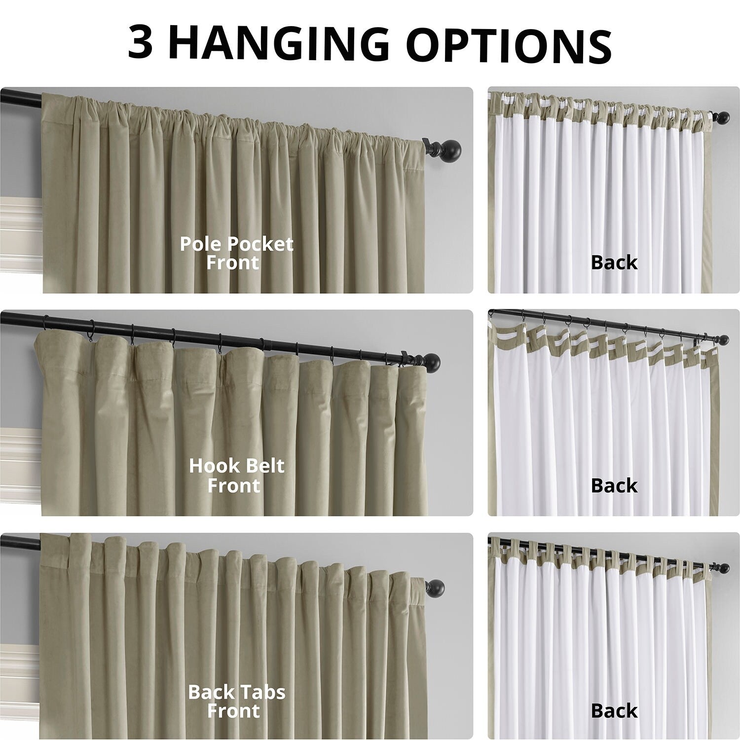 Exclusive Fabrics Signature Extra Wide Blackout Velvet Curtains (1 Panel) - Luxurious Blackout Drapes