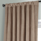 Exclusive Fabrics Signature Plush Velvet Hotel Blackout Curtains (1 Panel) - Luxury Soft Drapery for Light Control & Elegance