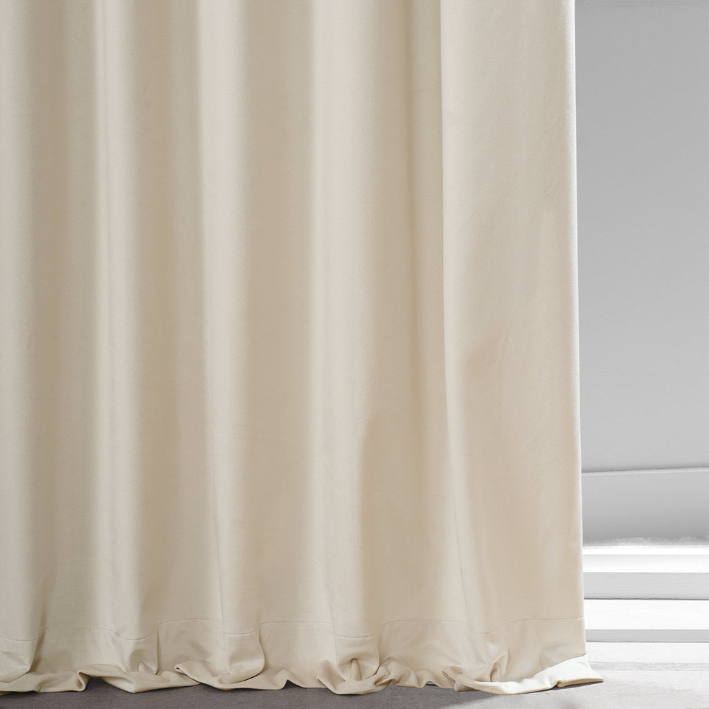Exclusive Fabrics Signature Plush Velvet Hotel Blackout Curtains (1 Panel) - Luxury Soft Drapery for Light Control & Elegance