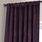 Exclusive Fabrics Signature Plush Velvet Hotel Blackout Curtains (1 Panel) - Luxury Soft Drapery for Light Control & Elegance