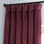 Exclusive Fabrics Signature Plush Velvet Hotel Blackout Curtains (1 Panel) - Luxury Soft Drapery for Light Control & Elegance