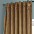 Exclusive Fabrics Signature Plush Velvet Hotel Blackout Curtains (1 Panel) - Luxury Soft Drapery for Light Control & Elegance