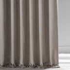 Exclusive Fabrics Signature Plush Velvet Hotel Blackout Curtains (1 Panel) - Luxury Soft Drapery for Light Control & Elegance