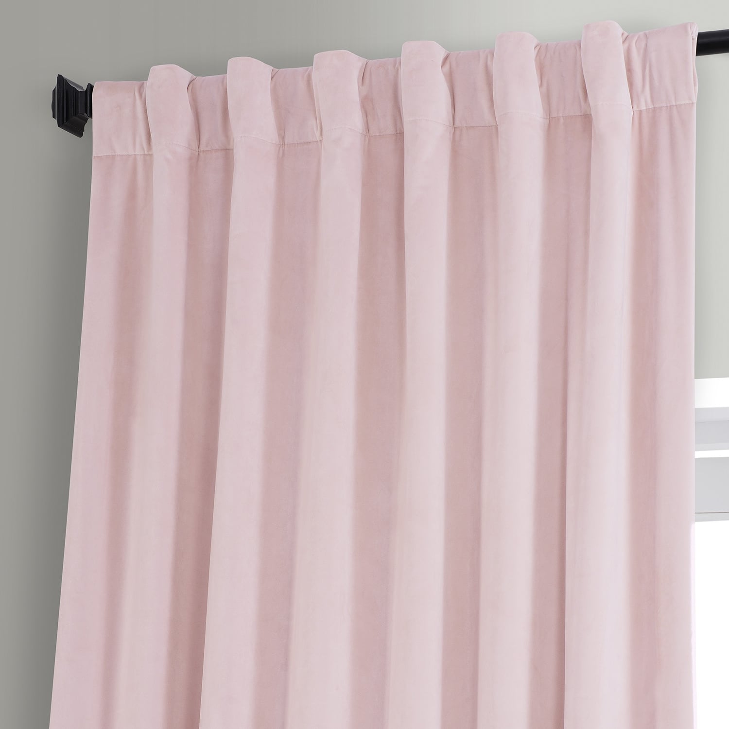 Exclusive Fabrics Signature Plush Velvet Hotel Blackout Curtains (1 Panel) - Luxury Soft Drapery for Light Control & Elegance