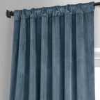 Exclusive Fabrics Signature Plush Velvet Hotel Blackout Curtains (1 Panel) - Luxury Soft Drapery for Light Control & Elegance