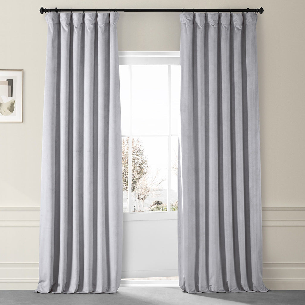 Exclusive Fabrics Signature Plush Velvet Hotel Blackout Curtains (1 Panel) - Luxury Soft Drapery for Light Control & Elegance