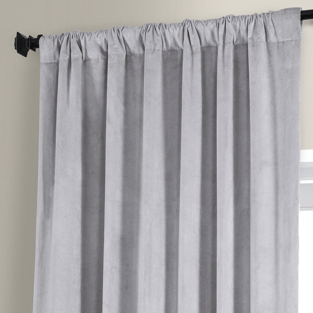 Exclusive Fabrics Signature Plush Velvet Hotel Blackout Curtains (1 Panel) - Luxury Soft Drapery for Light Control & Elegance
