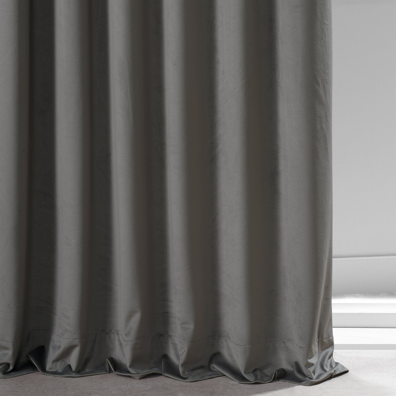 Exclusive Fabrics Signature Plush Velvet Hotel Blackout Curtains (1 Panel) - Luxury Soft Drapery for Light Control & Elegance