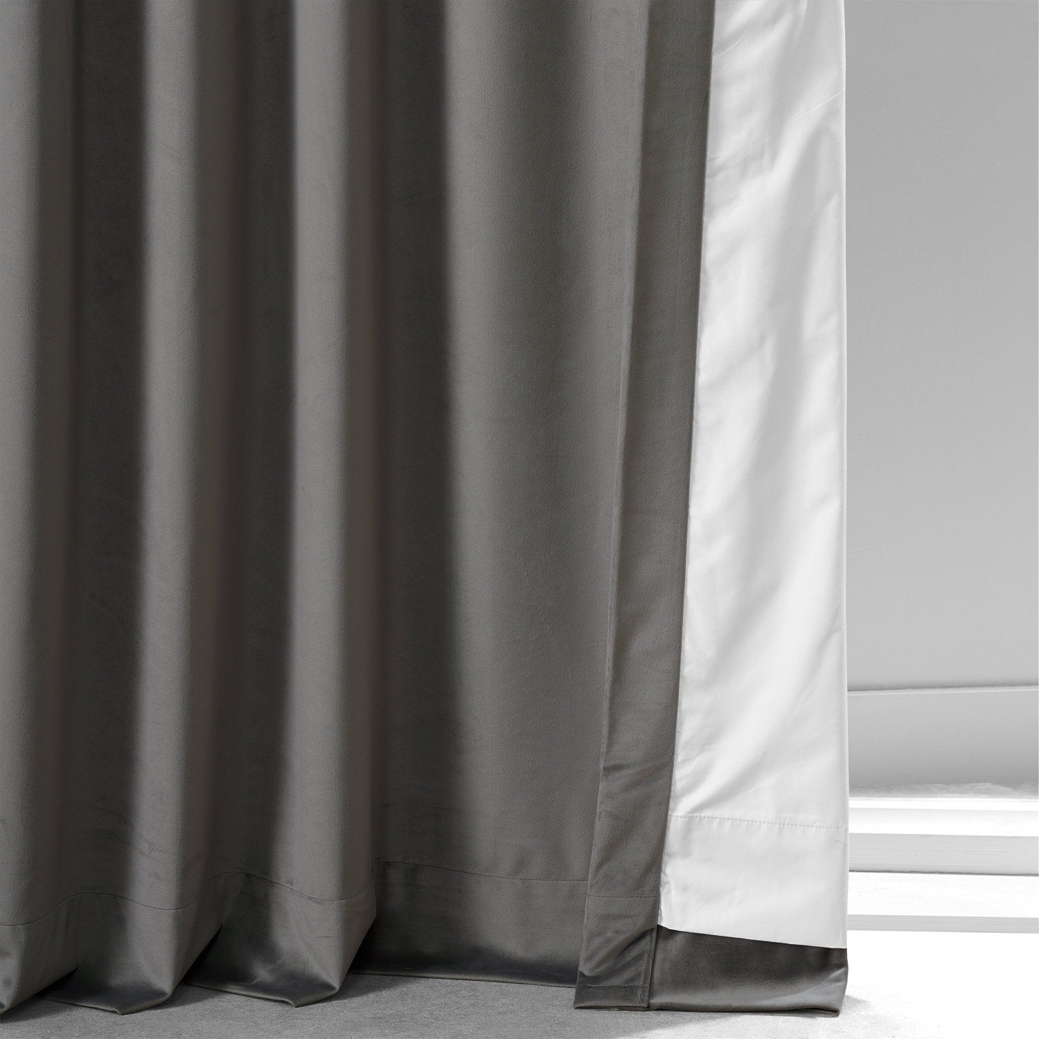 Exclusive Fabrics Signature Plush Velvet Hotel Blackout Curtains (1 Panel) - Luxury Soft Drapery for Light Control & Elegance