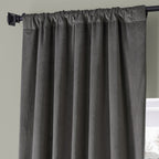 Exclusive Fabrics Signature Plush Velvet Hotel Blackout Curtains (1 Panel) - Luxury Soft Drapery for Light Control & Elegance