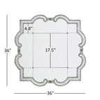 Miroir mural à panneaux argentés antiques Fantina par iNSPIRE Q Classic