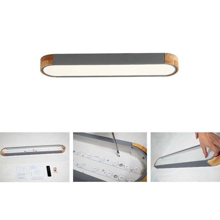 Plafonnier LED ovale à intensité variable Farmhouse Wood - 37 3000 K/6000 K