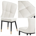 Lot de 2/4 chaises de salle à manger rembourrées en similicuir