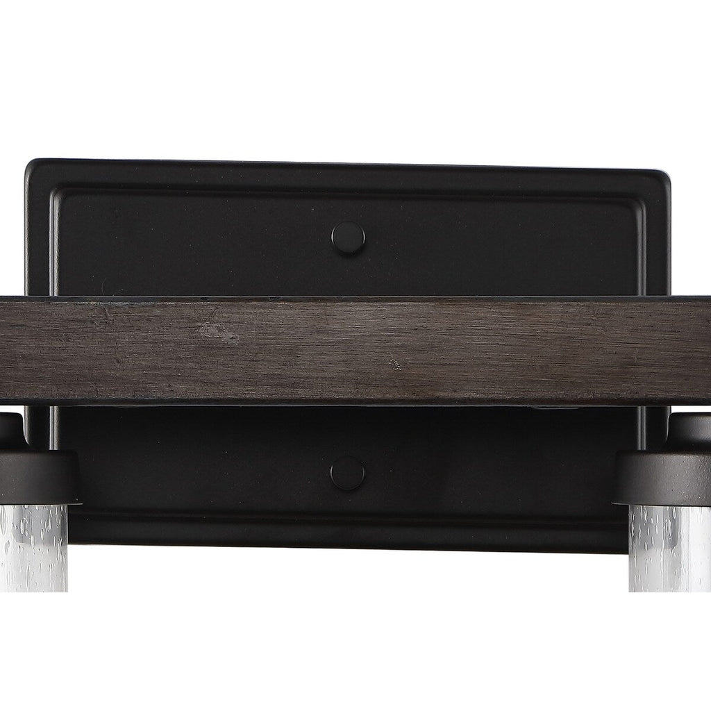 Ferme Iron/Seeded Glass Rustic Farmhouse LED Vanity Light, by JONATHAN Y