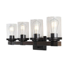 Ferme Iron/Seeded Glass Rustic Farmhouse LED Vanity Light, by JONATHAN Y
