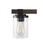 Ferme Iron/Seeded Glass Rustic Farmhouse LED Vanity Light, by JONATHAN Y