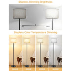 Floor Lamps for Living Room with Remote Control and 4 Color Temperatures Pole Lamps - N/A