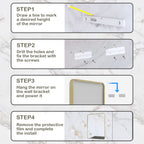 Framed Wall Mounted Bathroom Vanity Mirror