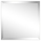 Frameless Beveled Prism Wall Mirror-Square/Rectangluar - Clear