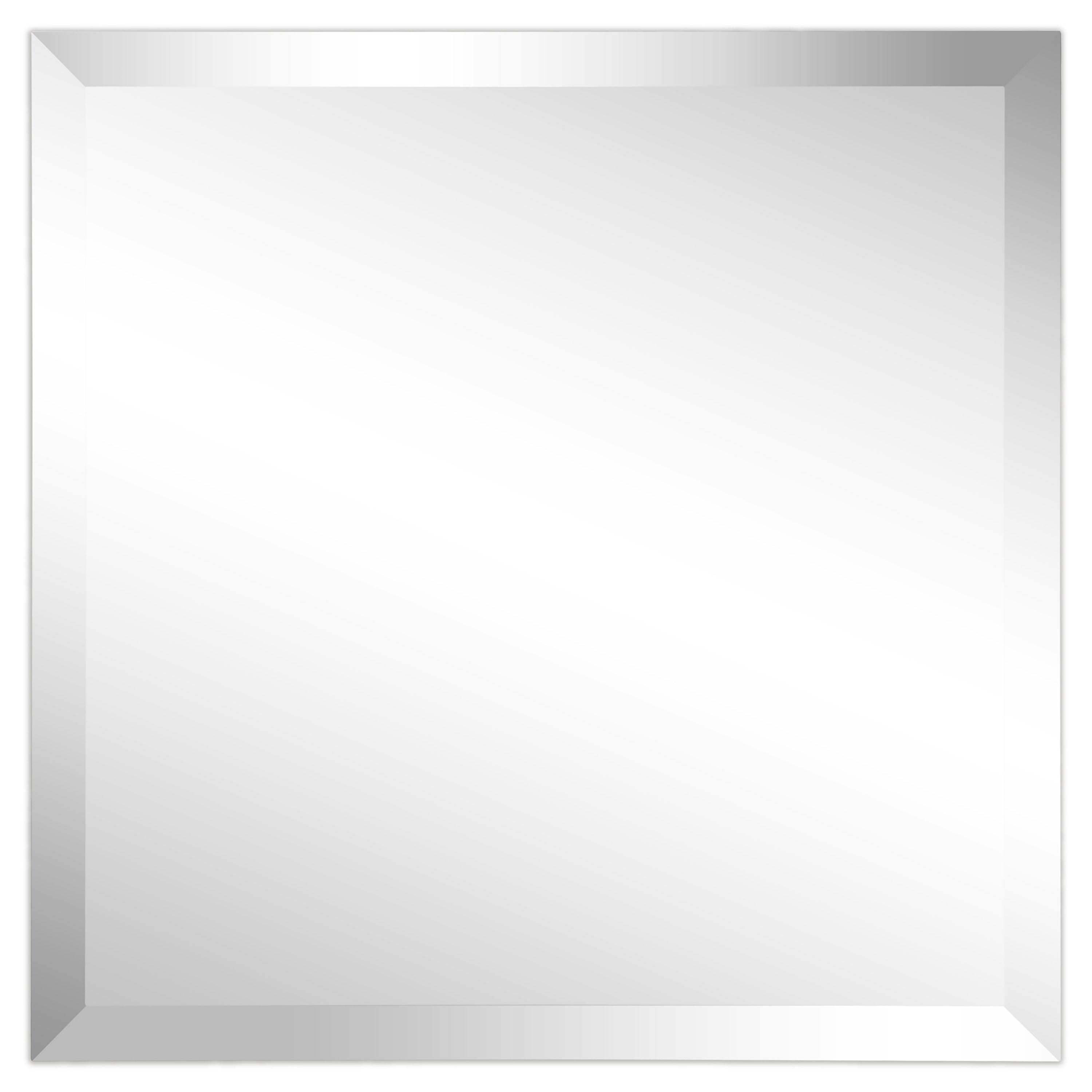 Frameless Beveled Prism Wall Mirror-Square/Rectangluar - Clear
