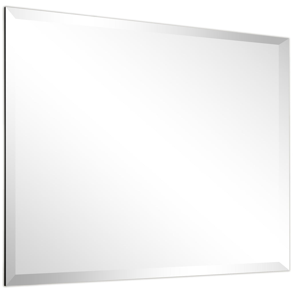 Frameless Beveled Prism Wall Mirror-Square/Rectangluar - Clear