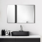 Frameless Beveled Prism Wall Mirror-Square/Rectangluar - Clear