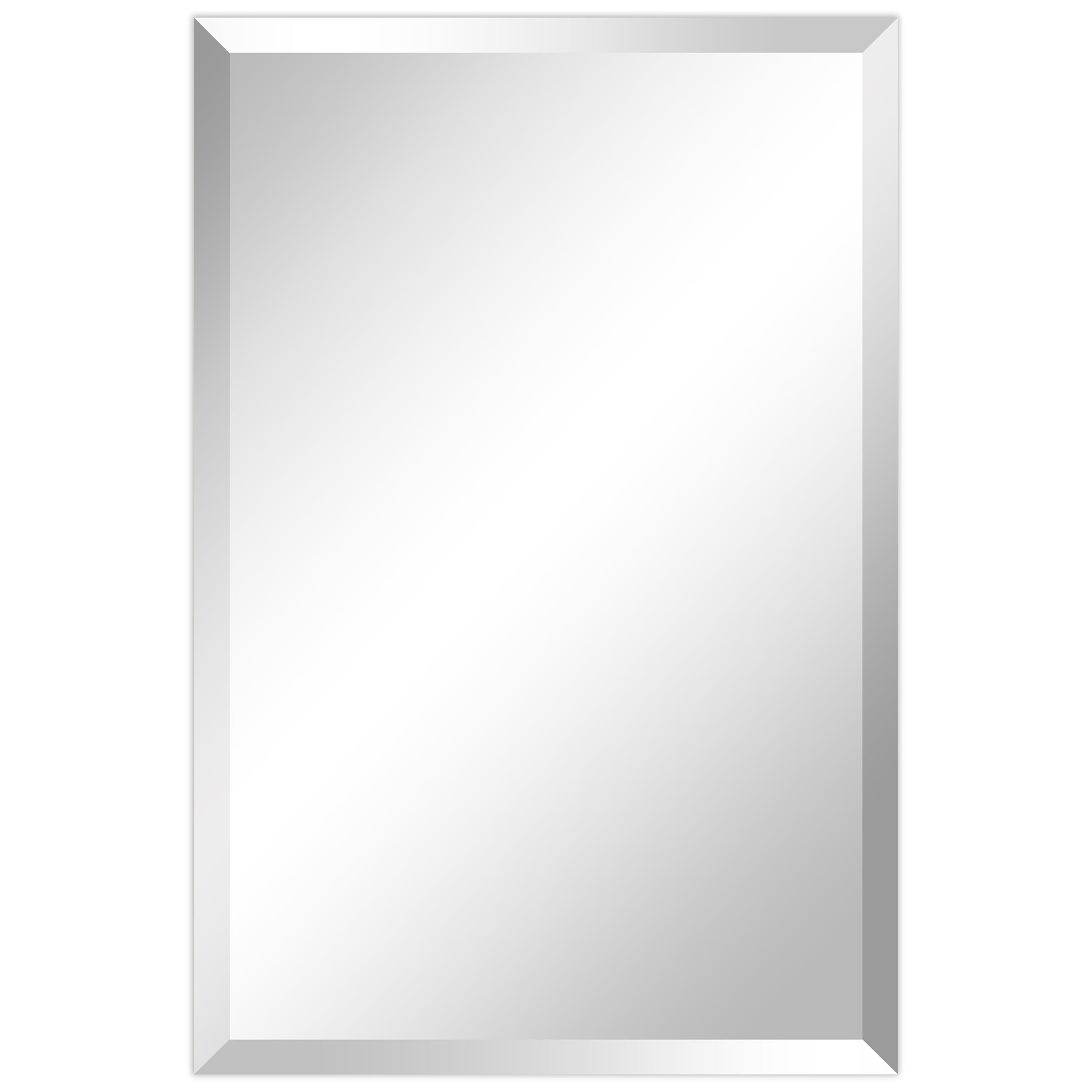Frameless Beveled Prism Wall Mirror-Square/Rectangluar - Clear