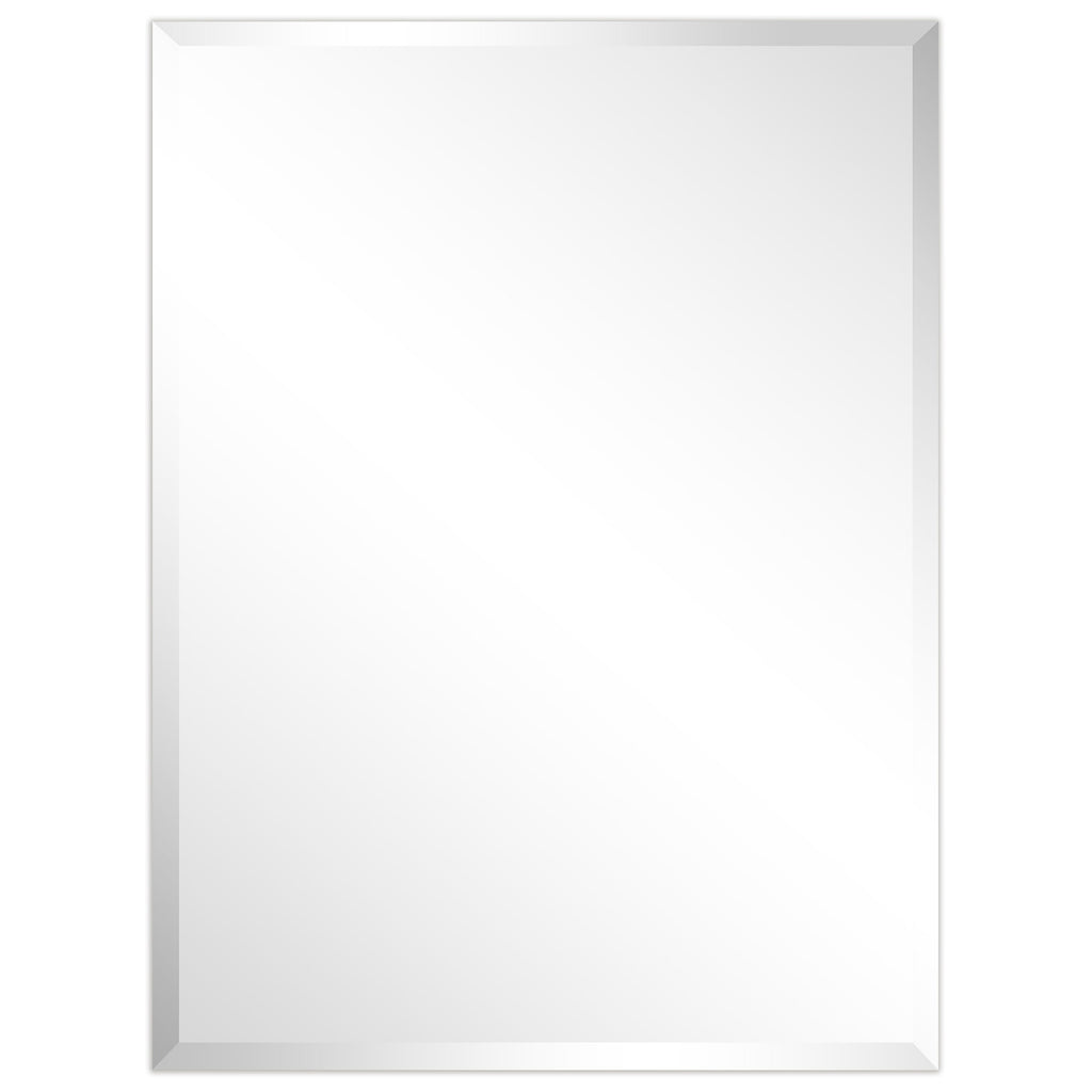 Frameless Beveled Prism Wall Mirror-Square/Rectangluar - Clear