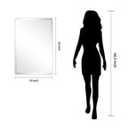 Frameless Beveled Prism Wall Mirror-Square/Rectangluar - Clear