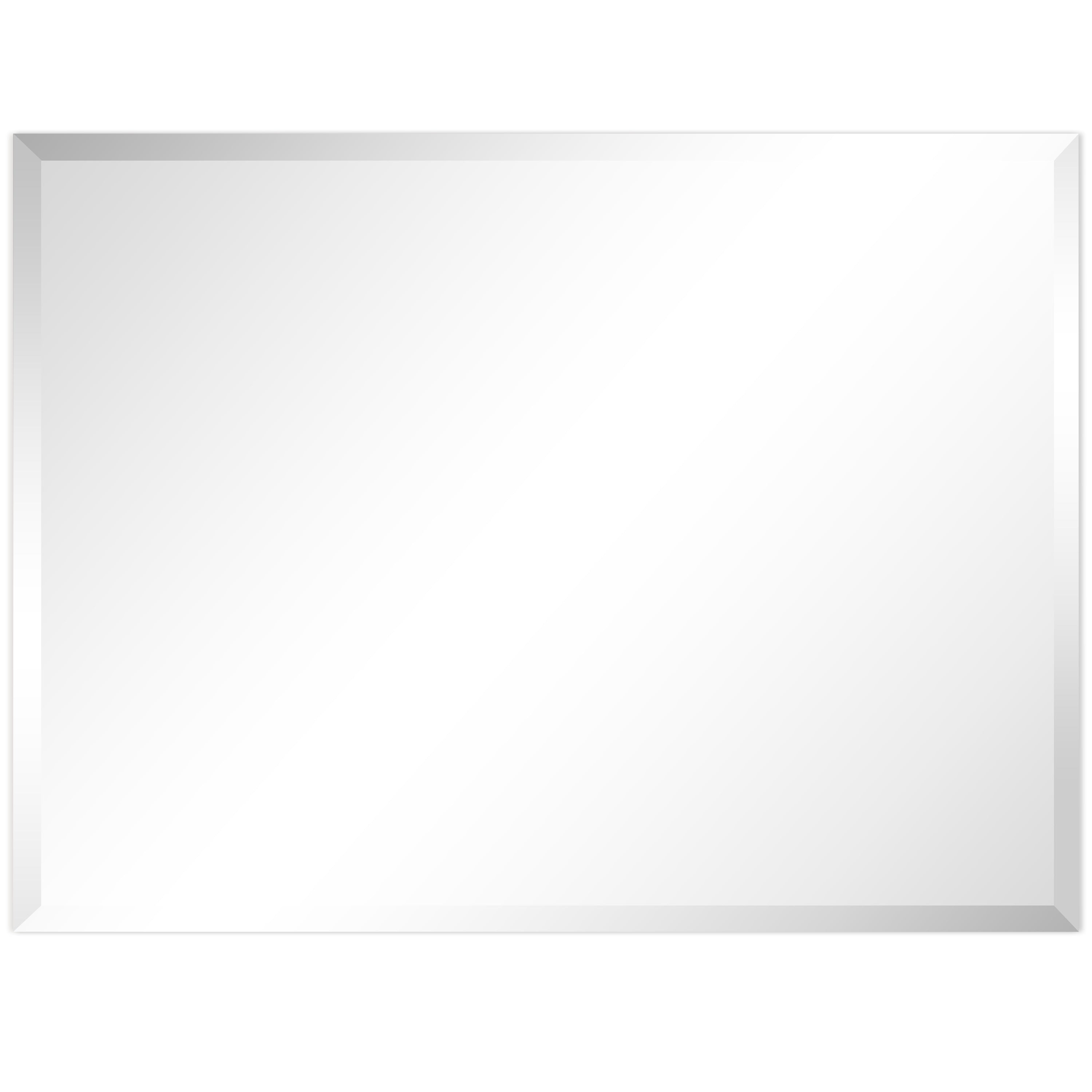 Frameless Beveled Prism Wall Mirror-Square/Rectangluar - Clear