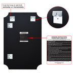 Miroir mural biseauté festonné rectangulaire sans cadre, pour salle de bain, coiffeuse, chambre à coucher, 1 bord biseauté - Transparent