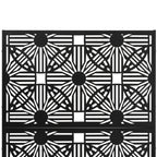 Paravent de confidentialité à 3 panneaux galvanisé à motifs floraux de 6 pieds de Glitzhome