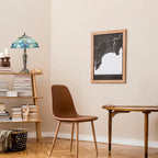 Lampe Tiffany en vitrail Gracewood Hollow Asdreni de 20 pouces - 14 L x 14 l x 20,25 H