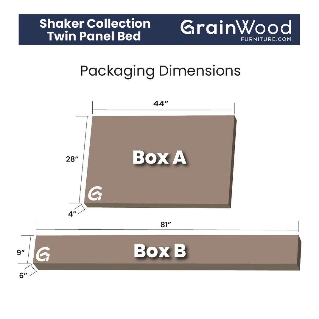 Lit plateforme en bois massif de style shaker avec meubles en bois de grain
