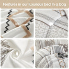 Ensemble de couette brodée bohème Nanshing Trina 15 pièces