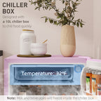 Mini-réfrigérateur compact HOMCOM de 3,2 pi³ avec congélateur, porte simple et thermostat réglable pour chambre à coucher