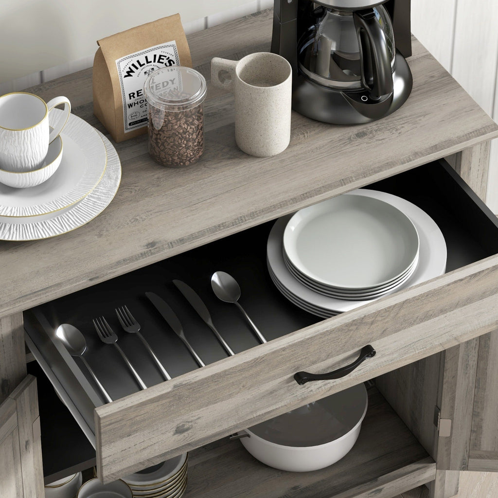 Buffet style grange HOMCOM 32, meuble de rangement buffet, bar à café pour salon ou entrée