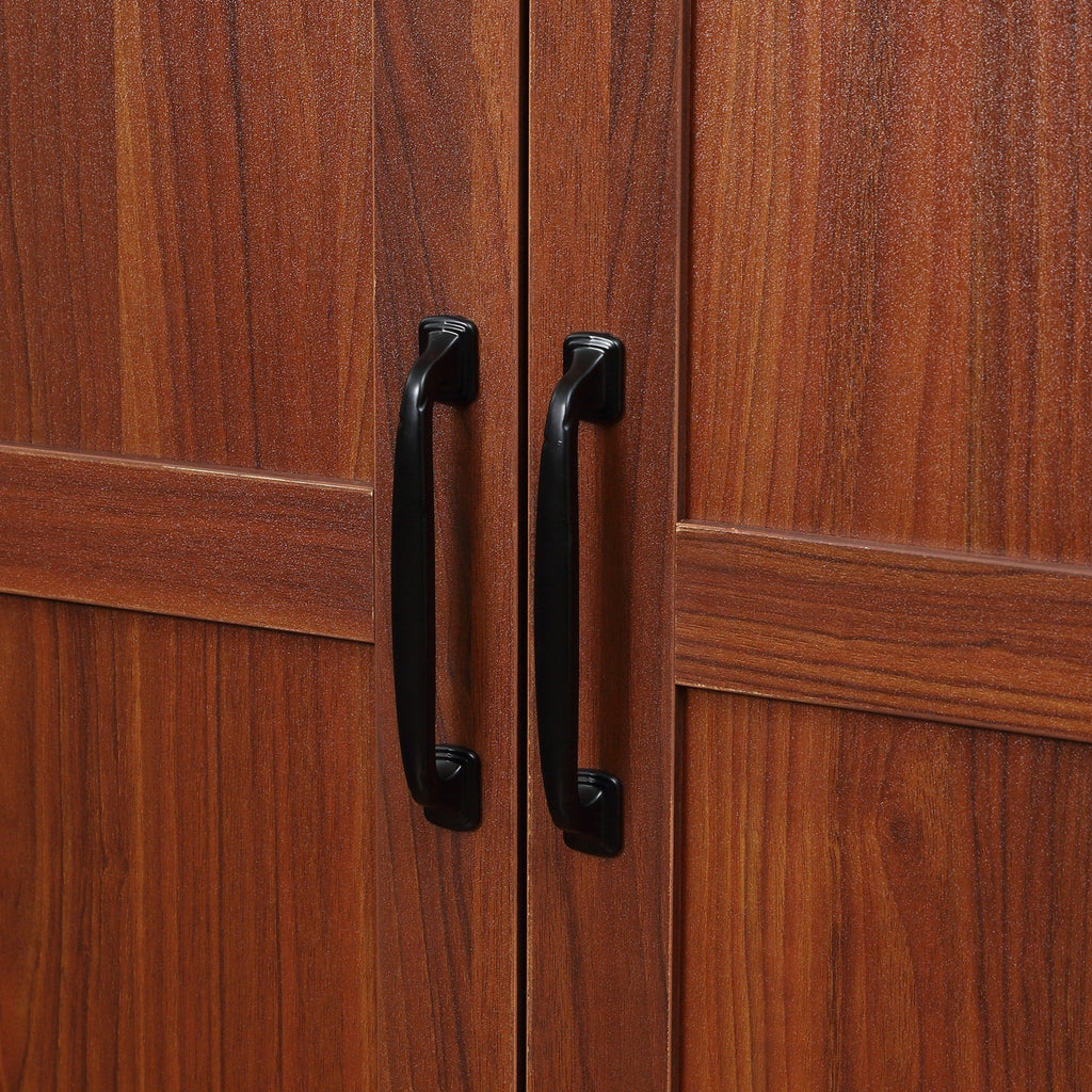 HOMCOM 63 Garde-manger de cuisine 2 portes, meuble de rangement indépendant avec étagères à 5 niveaux et 2 étagères réglables pour salle à manger