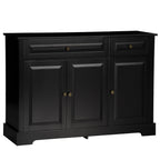 Buffet moderne HOMCOM avec placards de rangement, 2 tiroirs et étagères réglables, noir
